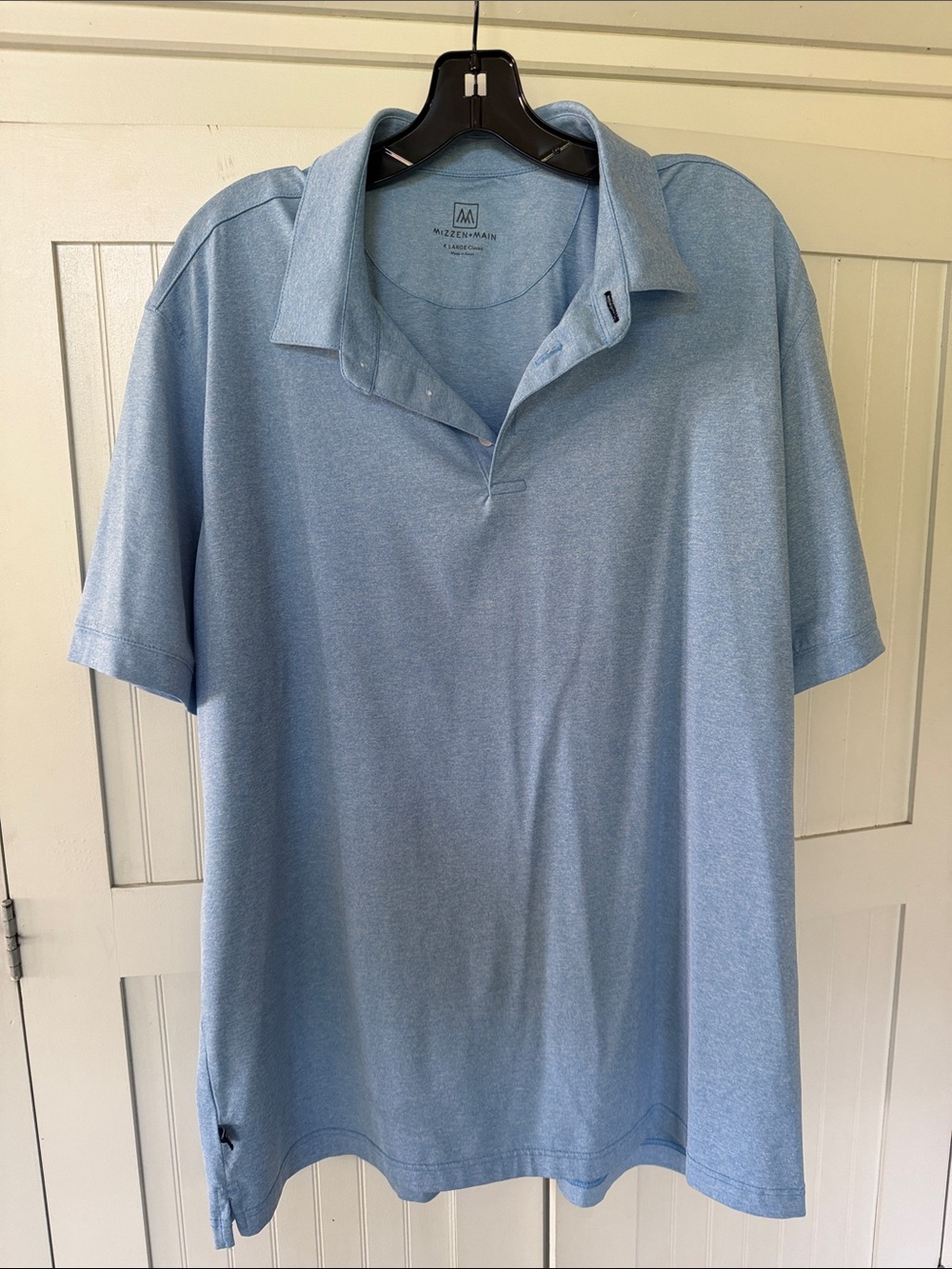Mizzen+Main Men's Sky Blue Performance Polo